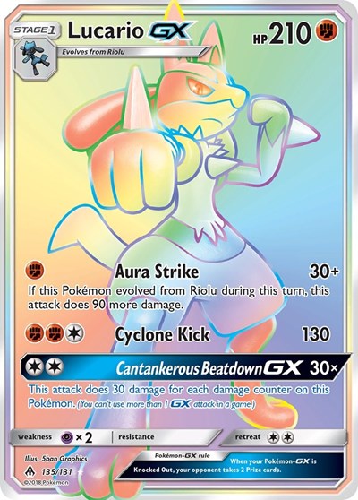 Lucario GX #135 SM - Forbidden Light