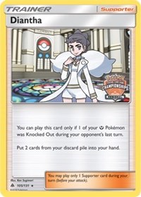 Diantha #105 League & Championship Cards