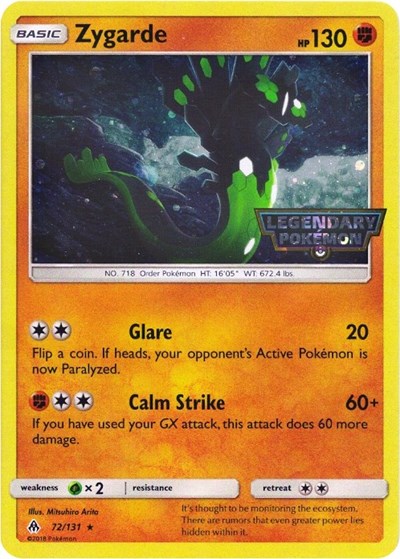 Zygarde Miscellaneous Cards & Products #72