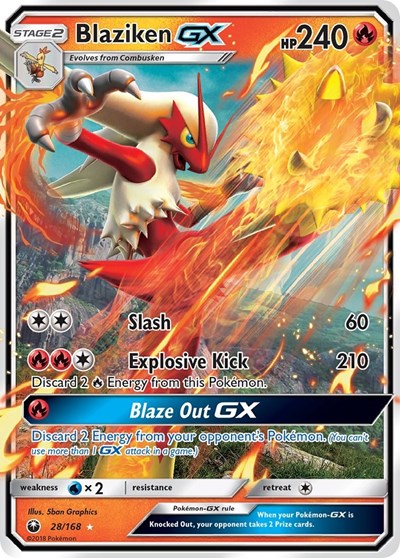 Blaziken GX #28 SM - Celestial Storm