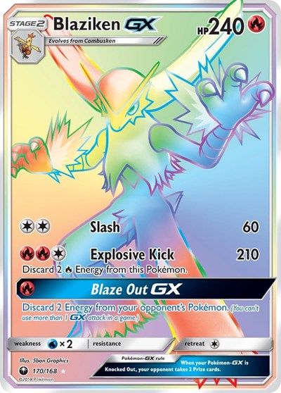 Blaziken GX #170 SM - Celestial Storm