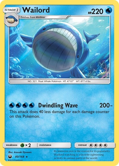 Wailord #40 SM - Celestial Storm
