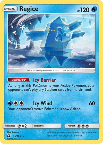 Regice #45 SM - Celestial Storm
