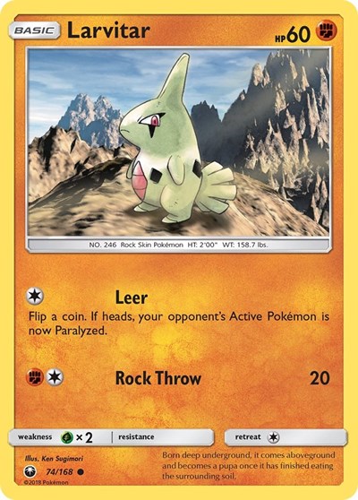 Larvitar #74 SM - Celestial Storm