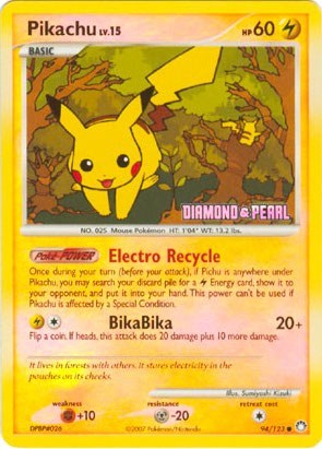 Pikachu #94 Burger King Promos