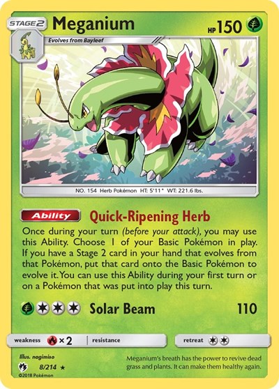 Meganium #8 SM - Lost Thunder