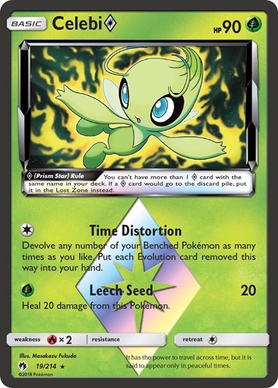 Celebi Prism Star #19 SM - Lost Thunder
