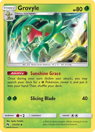 Grovyle #21 SM - Lost Thunder