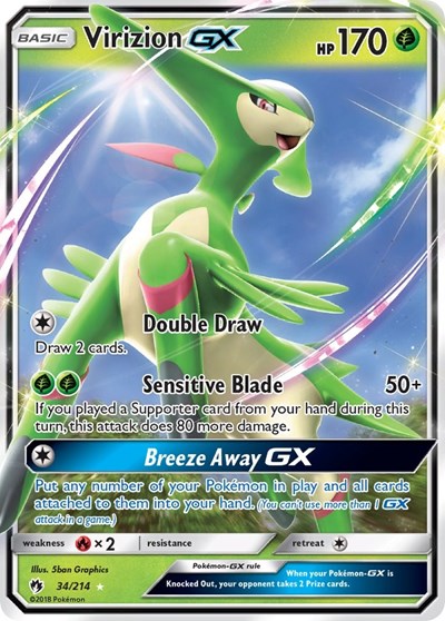 Virizion GX #34 SM - Lost Thunder