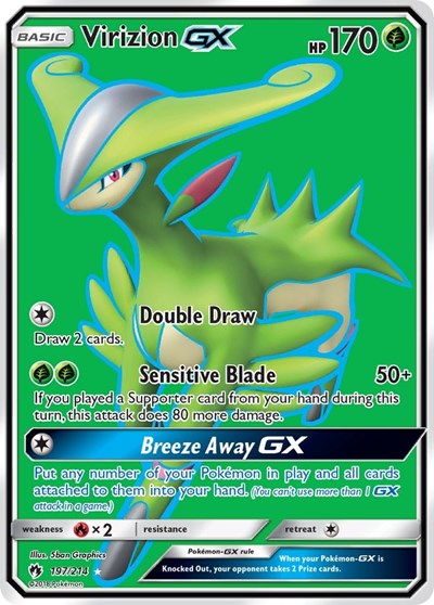 Virizion GX #197 SM - Lost Thunder
