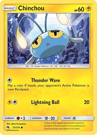 Chinchou #73 SM - Lost Thunder