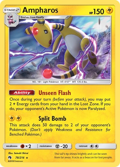 Ampharos #78 SM - Lost Thunder