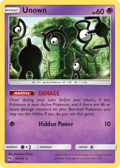 Unown #90 SM - Lost Thunder