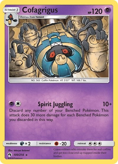 Cofagrigus #100 SM - Lost Thunder