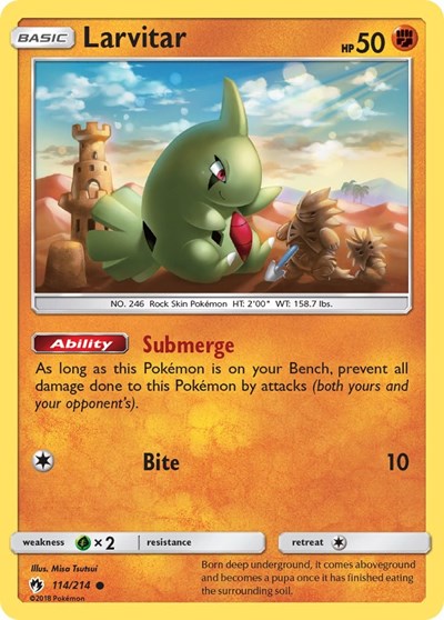 Larvitar #114 SM - Lost Thunder