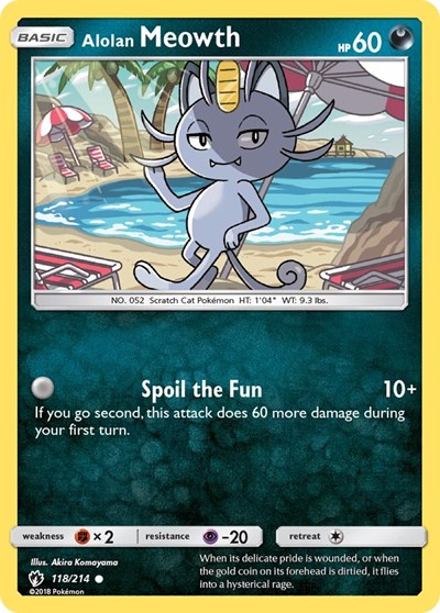 Alolan Meowth #118 SM - Lost Thunder