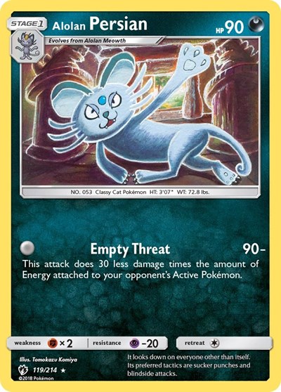 Alolan Persian #119 SM - Lost Thunder