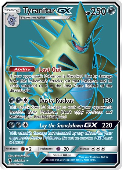 Tyranitar GX #203 SM - Lost Thunder