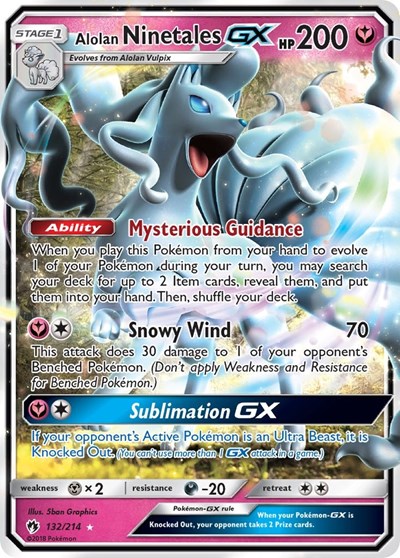 Alolan Ninetales GX #132 SM - Lost Thunder