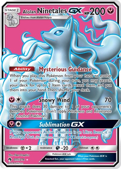 Alolan Ninetales GX #205 SM - Lost Thunder