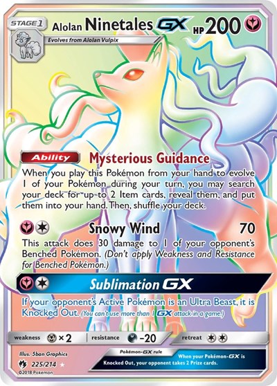 Alolan Ninetales GX #225 SM - Lost Thunder