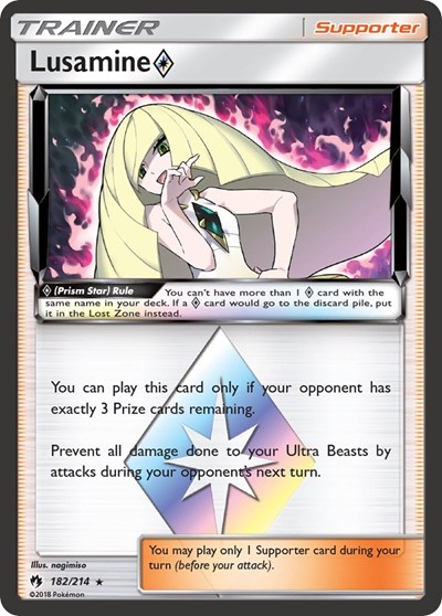 Lusamine Prism Star #182 SM - Lost Thunder