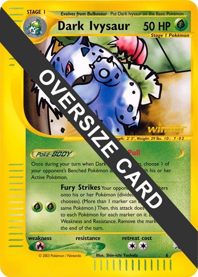 Dark Ivysaur - 6 #6 Jumbo Cards