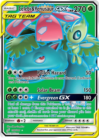 Celebi & Venusaur GX #159 SM - Team Up