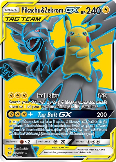 Pikachu & Zekrom GX #162 SM - Team Up