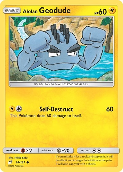 Alolan Geodude #34 SM - Team Up