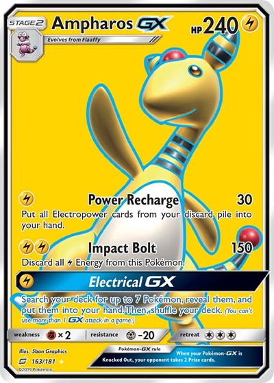Ampharos GX #163 SM - Team Up