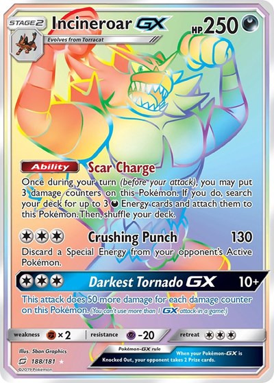Incineroar GX #188 SM - Team Up