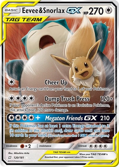 Eevee & Snorlax GX #120 SM - Team Up