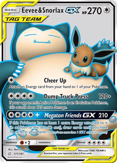 Eevee & Snorlax GX #171 SM - Team Up