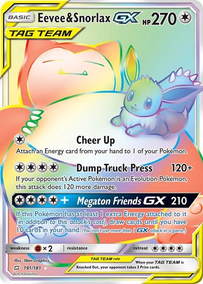 Eevee & Snorlax GX #191 SM - Team Up