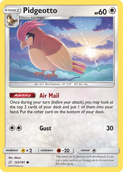 Pidgeotto #123 SM - Team Up