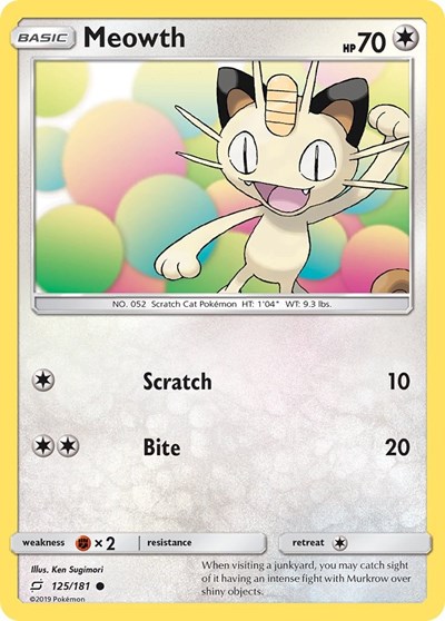 Meowth #125 SM - Team Up