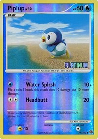 Piplup [Platinum] #71 Burger King Promos