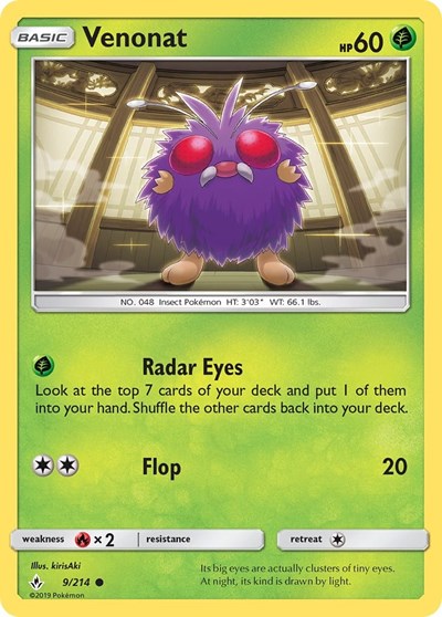 Venonat #9 SM - Unbroken Bonds