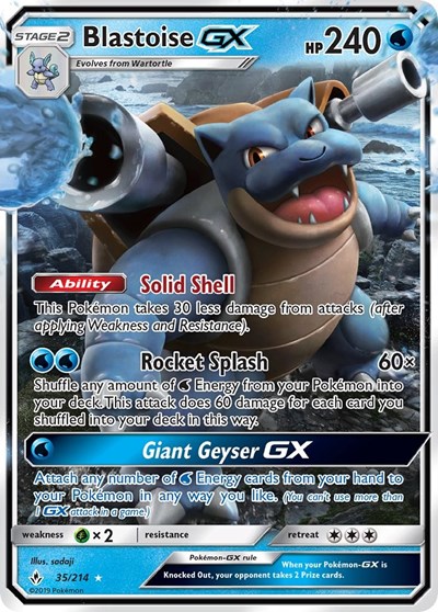 Blastoise GX #35 SM - Unbroken Bonds