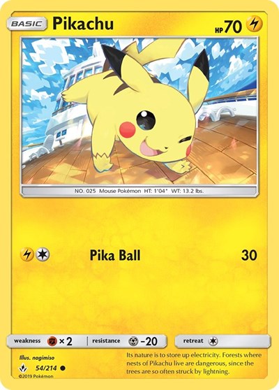 Pikachu #54 SM - Unbroken Bonds