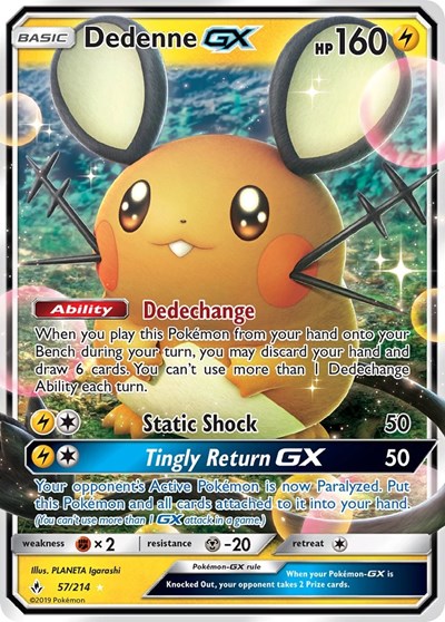 Dedenne GX #57 SM - Unbroken Bonds