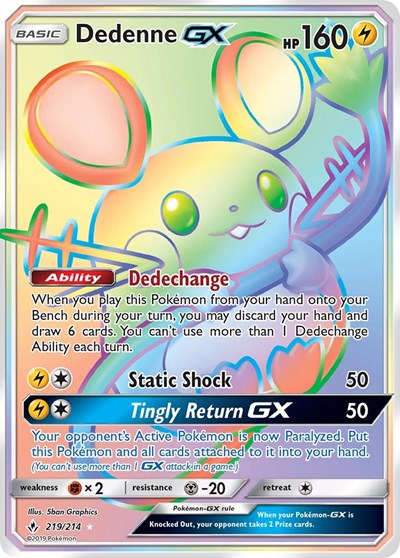 Dedenne GX #219 SM - Unbroken Bonds