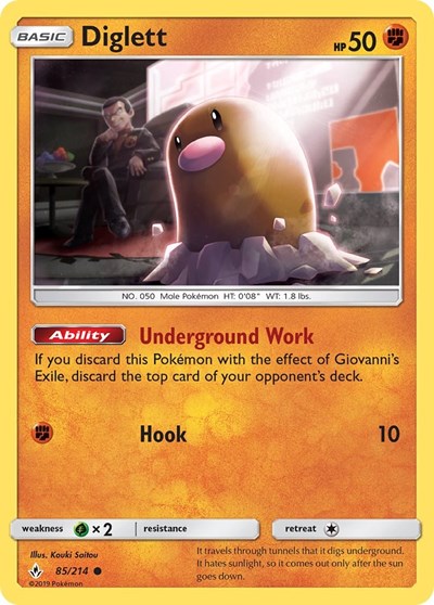 Diglett #85 SM - Unbroken Bonds