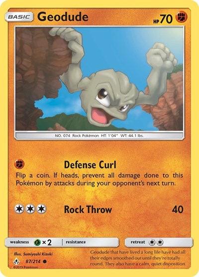 Geodude #87 SM - Unbroken Bonds