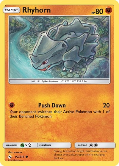 Rhyhorn #92 SM - Unbroken Bonds