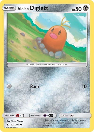 Alolan Diglett #121 SM - Unbroken Bonds