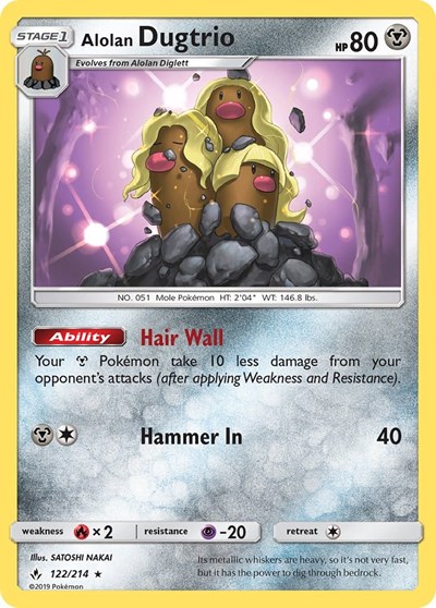 Alolan Dugtrio #122 SM - Unbroken Bonds