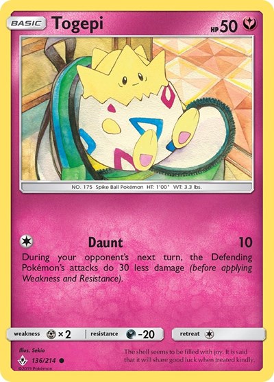 Togepi #136 SM - Unbroken Bonds