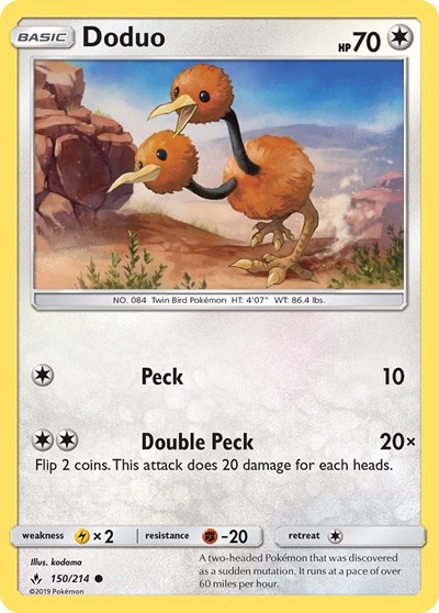 Doduo #150 SM - Unbroken Bonds